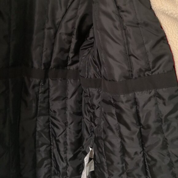 Koolaburra by UGG Sherpa Hood Jacket Tan/Black Women's XL - Picture 8 of 12